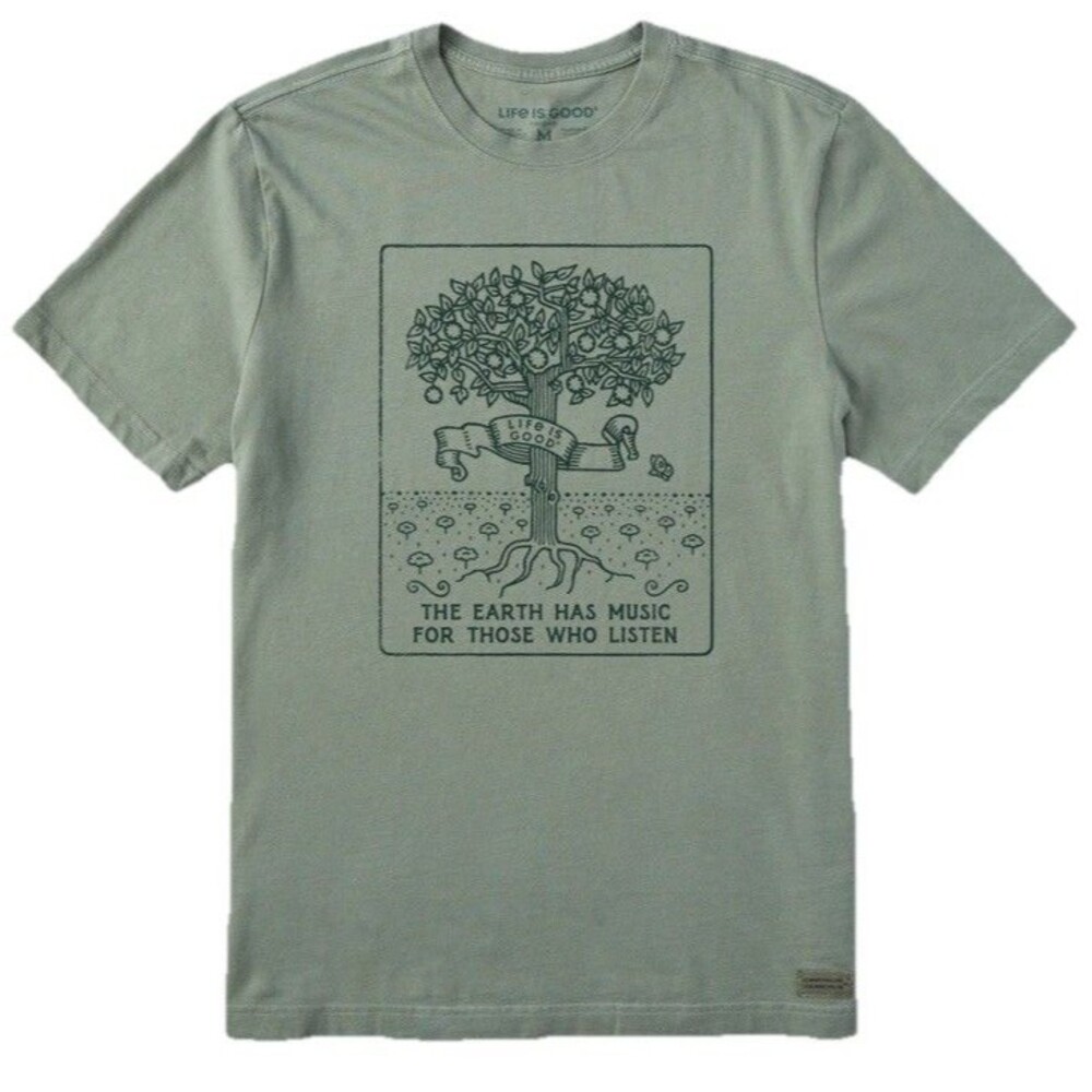 LIFE IS GOOD The Earth Has Music Trees Short Sleeve T Shirt Crusher Tee